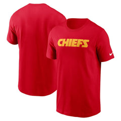 Kansas City Chiefs Primetime Wordmark Essential T-Shirt - Red T-shirts