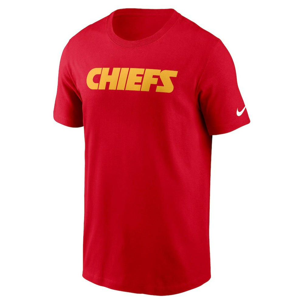 Kansas City Chiefs Primetime Wordmark Essential T-Shirt - Red T-shirts