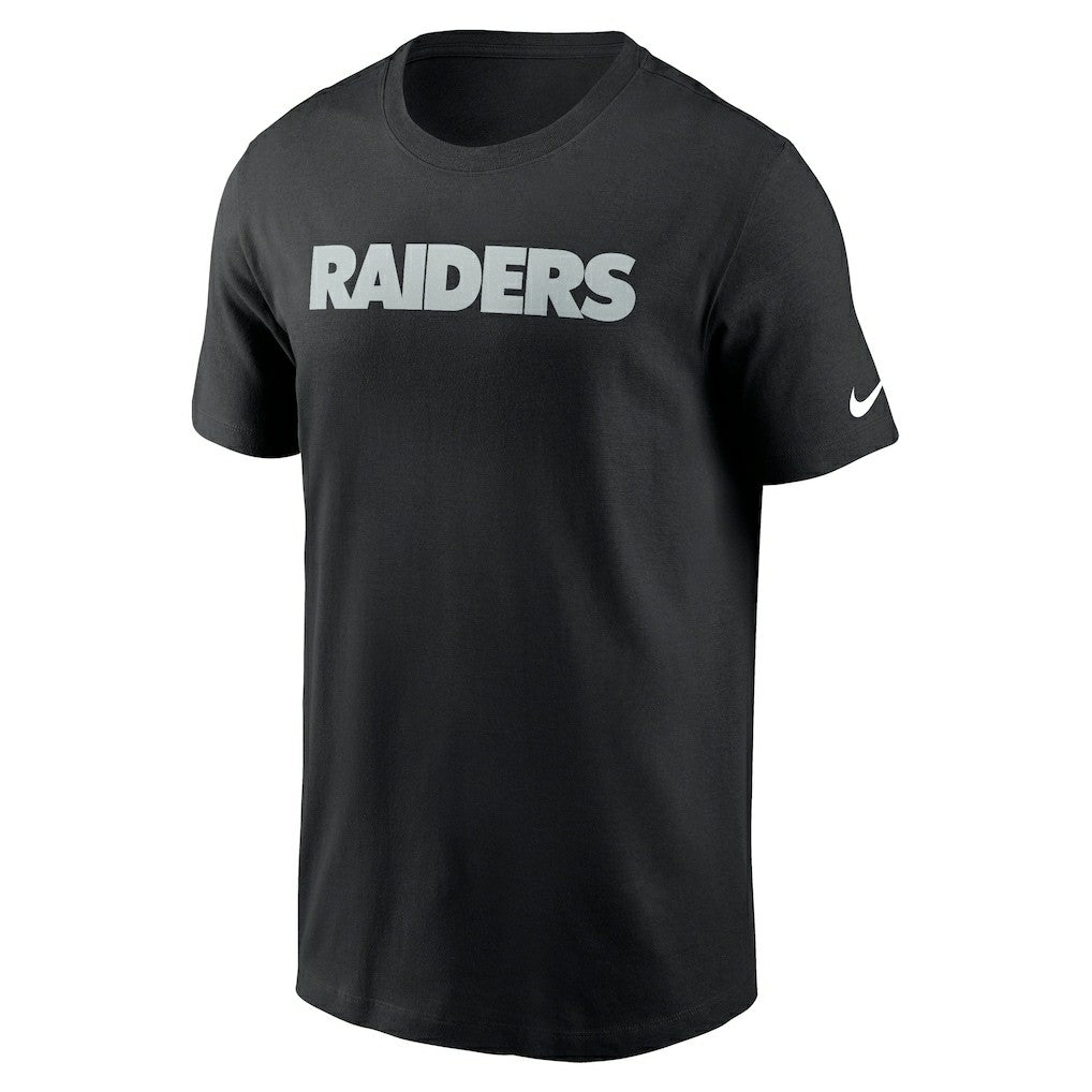 Las Vegas Raiders Primetime Wordmark Essential T-Shirt - Black T-shirts