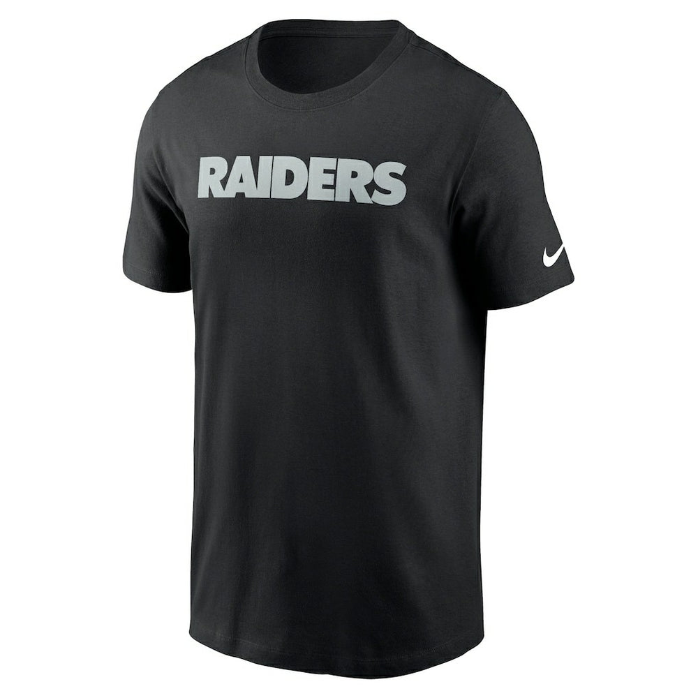 Las Vegas Raiders Primetime Wordmark Essential T-Shirt - Black T-shirts