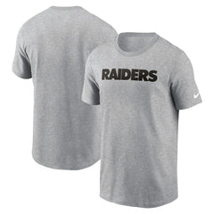 Las Vegas Raiders Primetime Wordmark Essential T-Shirt - Heather Gray T-shirts