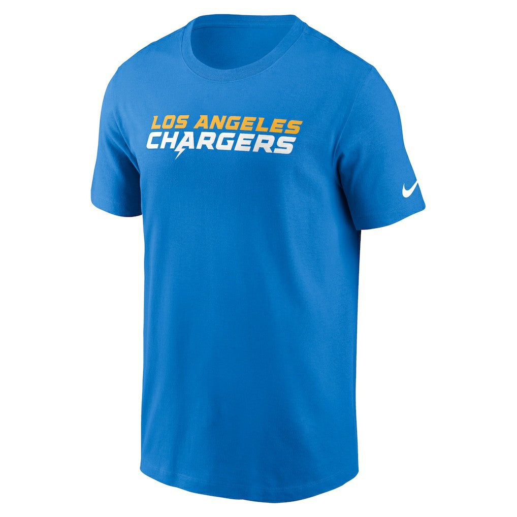 Los Angeles Chargers Primetime Wordmark Essential T-Shirt - Powder Blue T-shirts