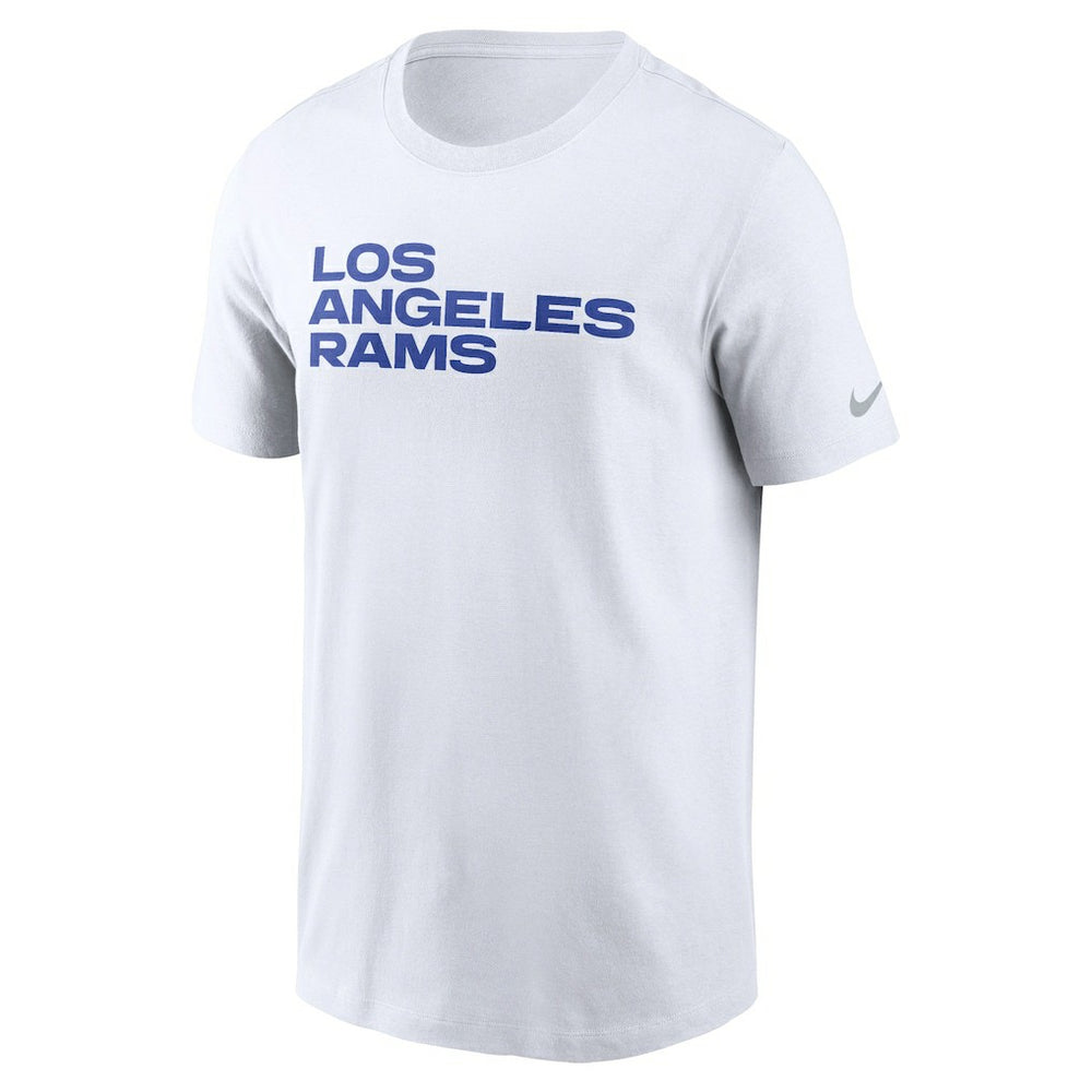 Los Angeles Rams Primetime Wordmark Essential T-Shirt - White T-shirts
