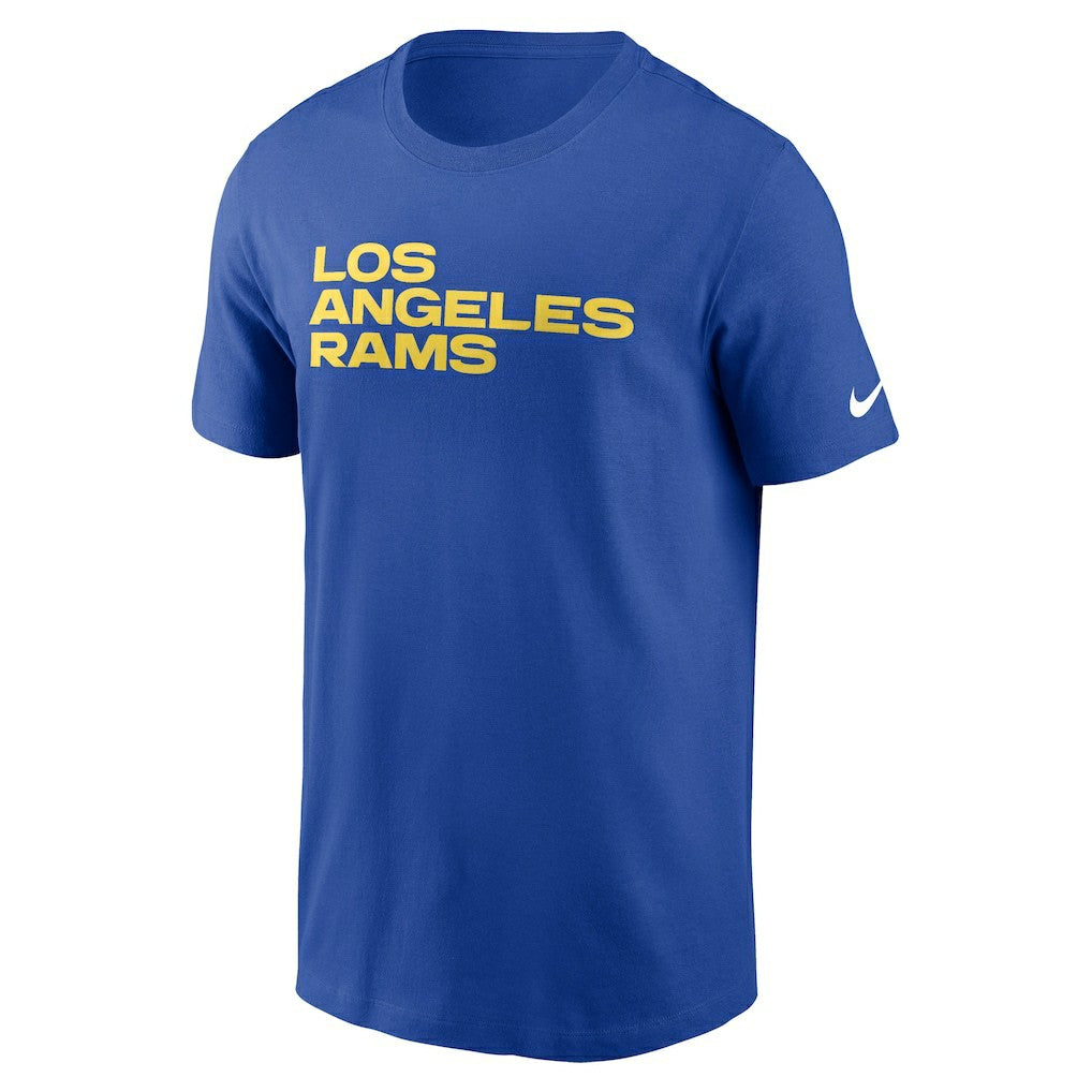 Los Angeles Rams Primetime Wordmark Essential T-Shirt - Royal T-shirts