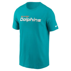Miami Dolphins Primetime Wordmark Essential T-Shirt - Aqua T-shirts