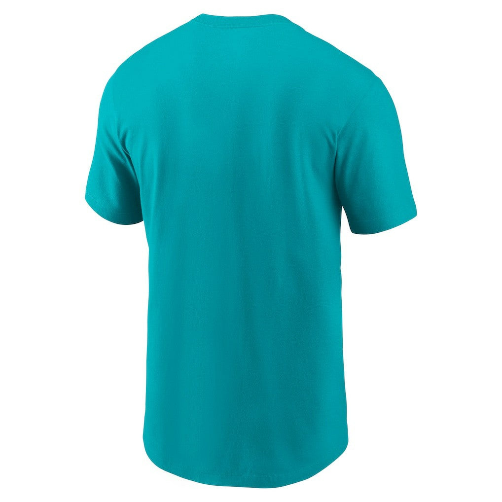 Miami Dolphins Primetime Wordmark Essential T-Shirt - Aqua T-shirts