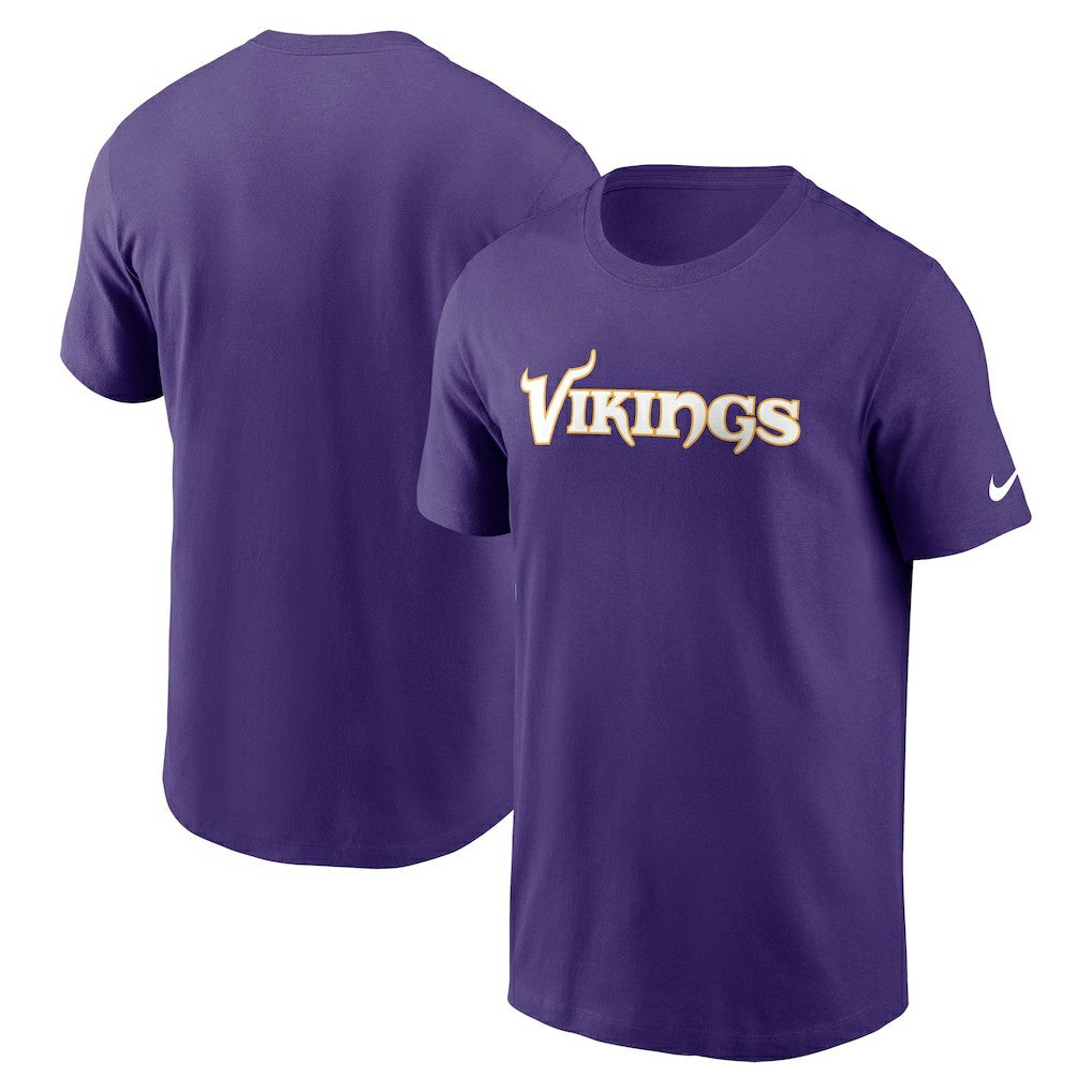 Minnesota Vikings Primetime Wordmark Essential T-Shirt - Purple T-shirts