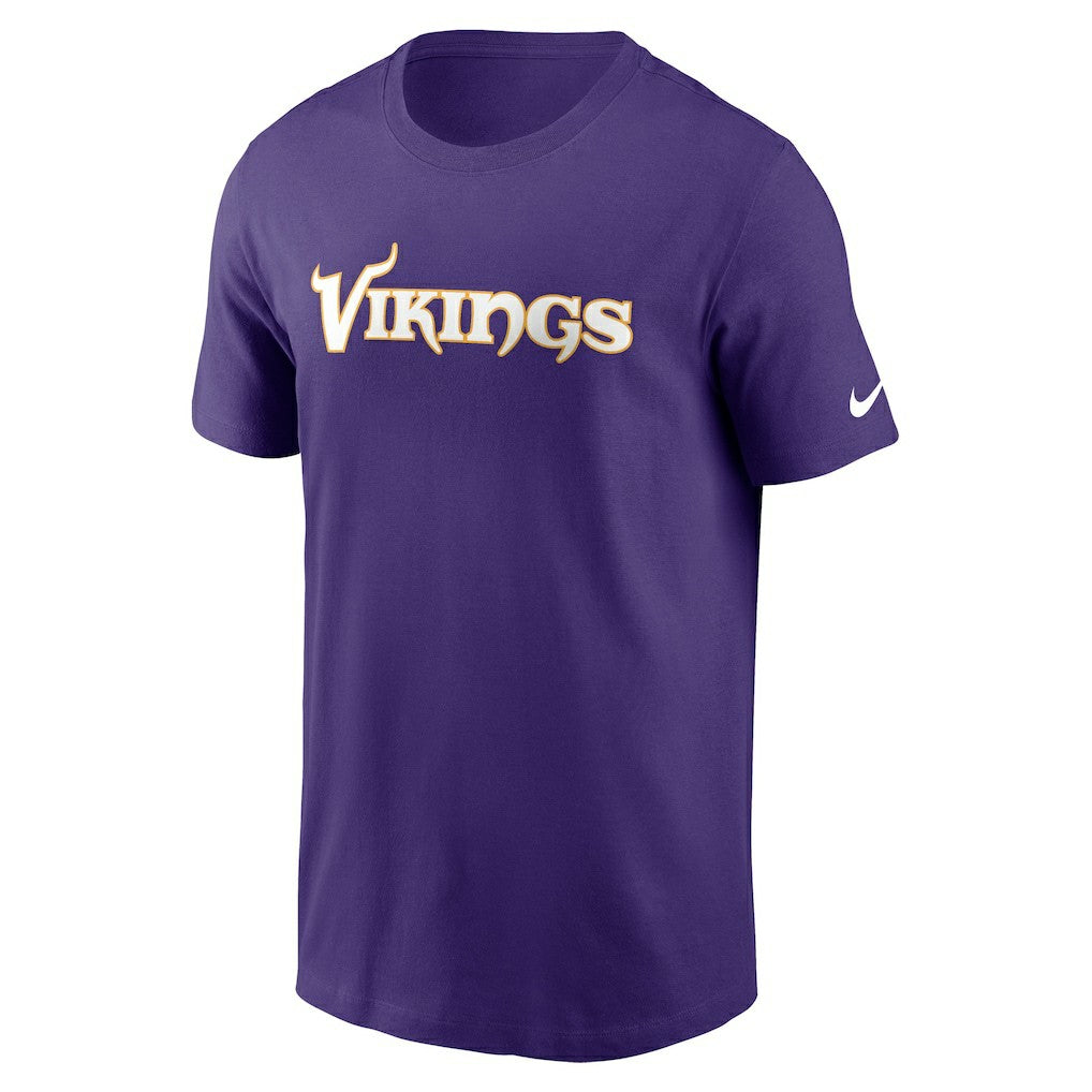 Minnesota Vikings Primetime Wordmark Essential T-Shirt - Purple T-shirts