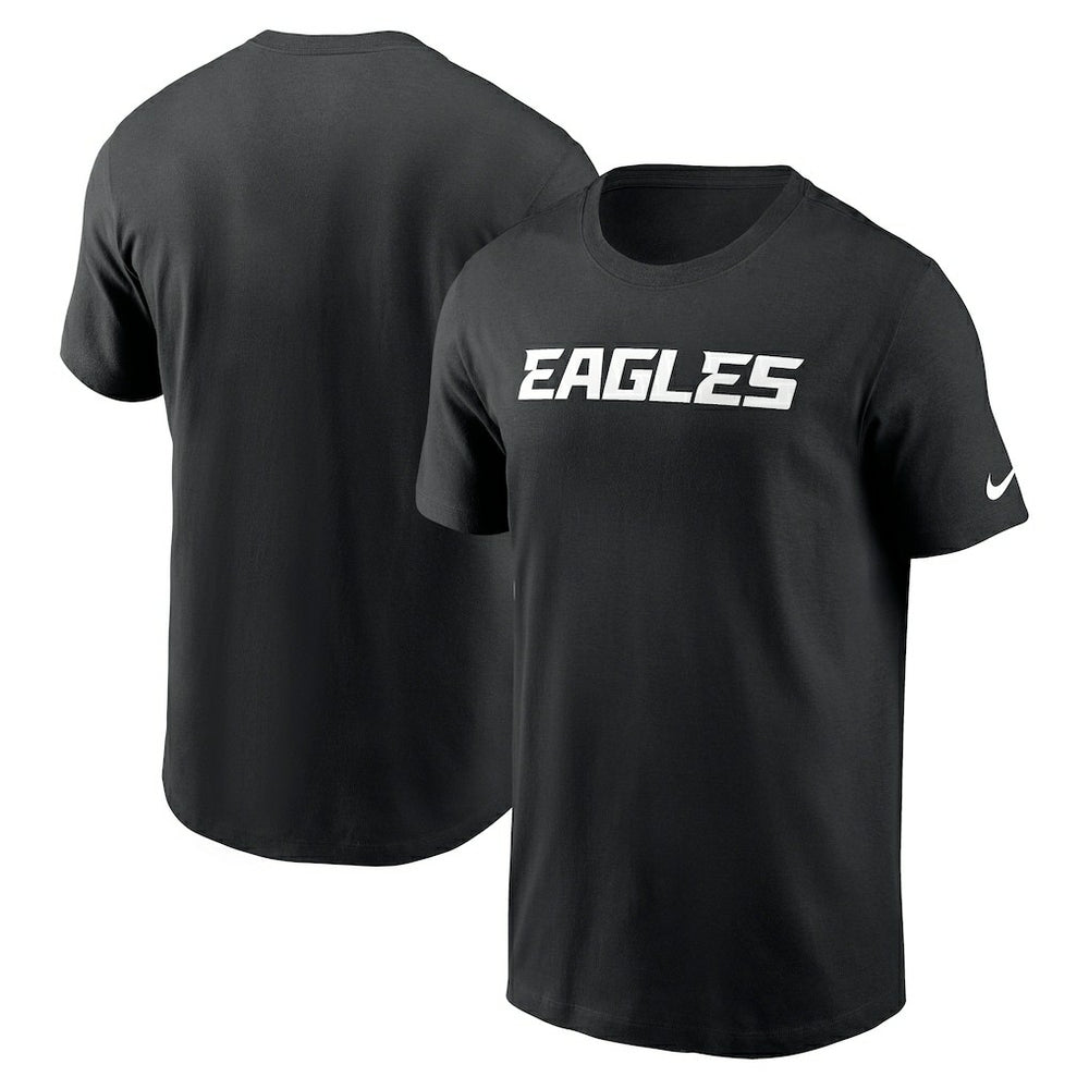 Philadelphia Eagles Primetime Wordmark Essential T-Shirt - Black T-shirts