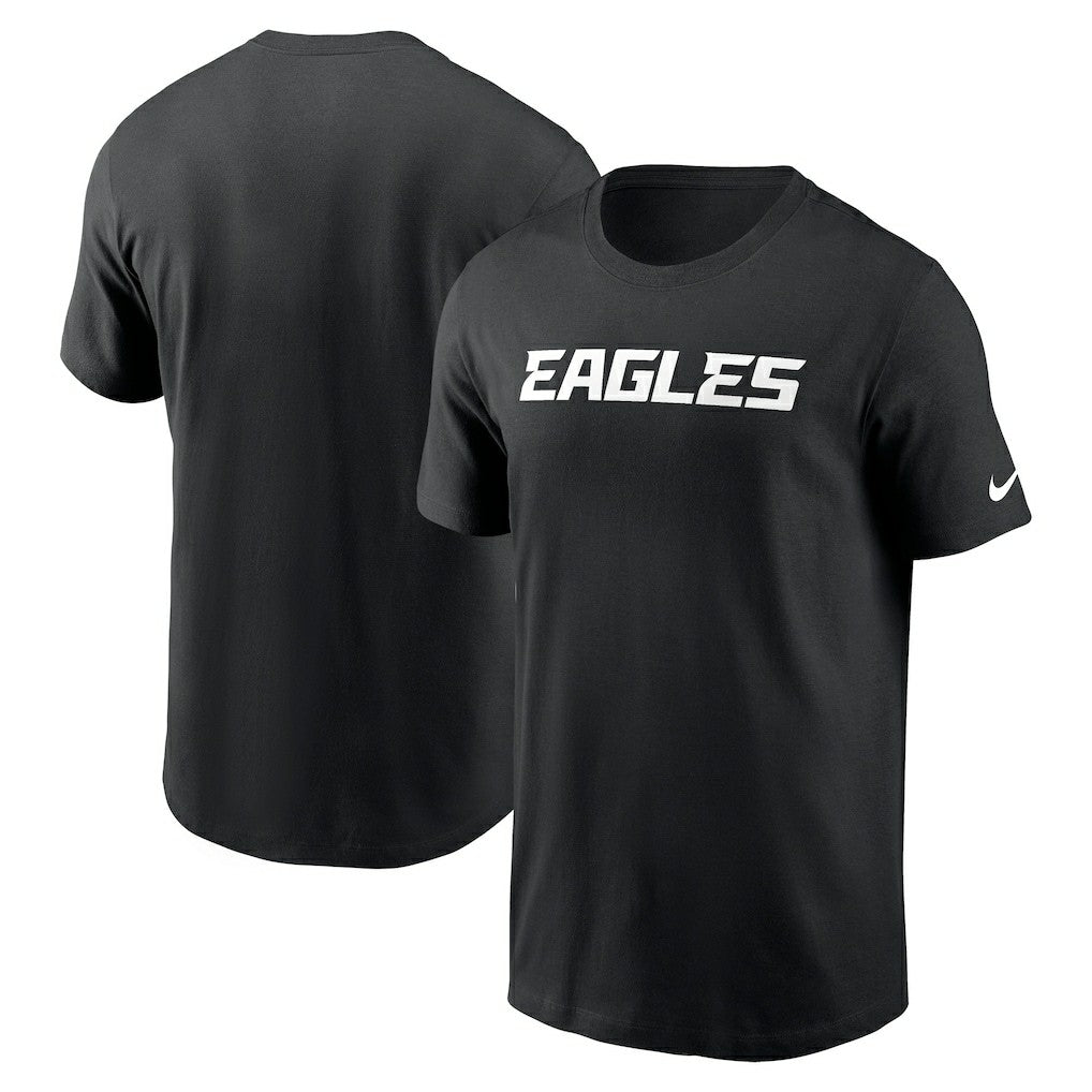 Philadelphia Eagles Primetime Wordmark Essential T-Shirt - Black T-shirts