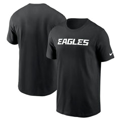Philadelphia Eagles Primetime Wordmark Essential T-Shirt - Black T-shirts
