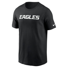 Philadelphia Eagles Primetime Wordmark Essential T-Shirt - Black T-shirts