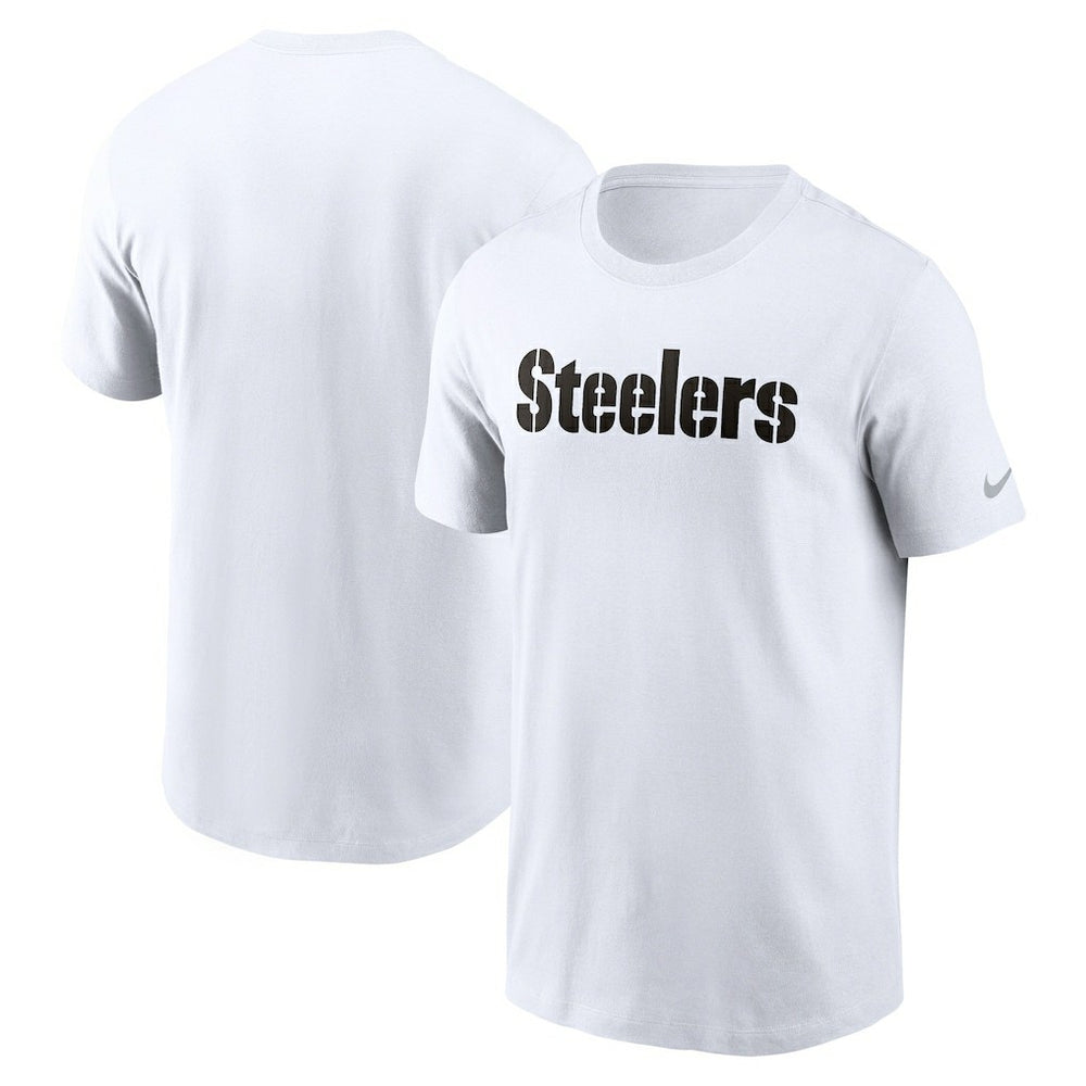 Pittsburgh Steelers Primetime Wordmark Essential T-Shirt - White T-shirts