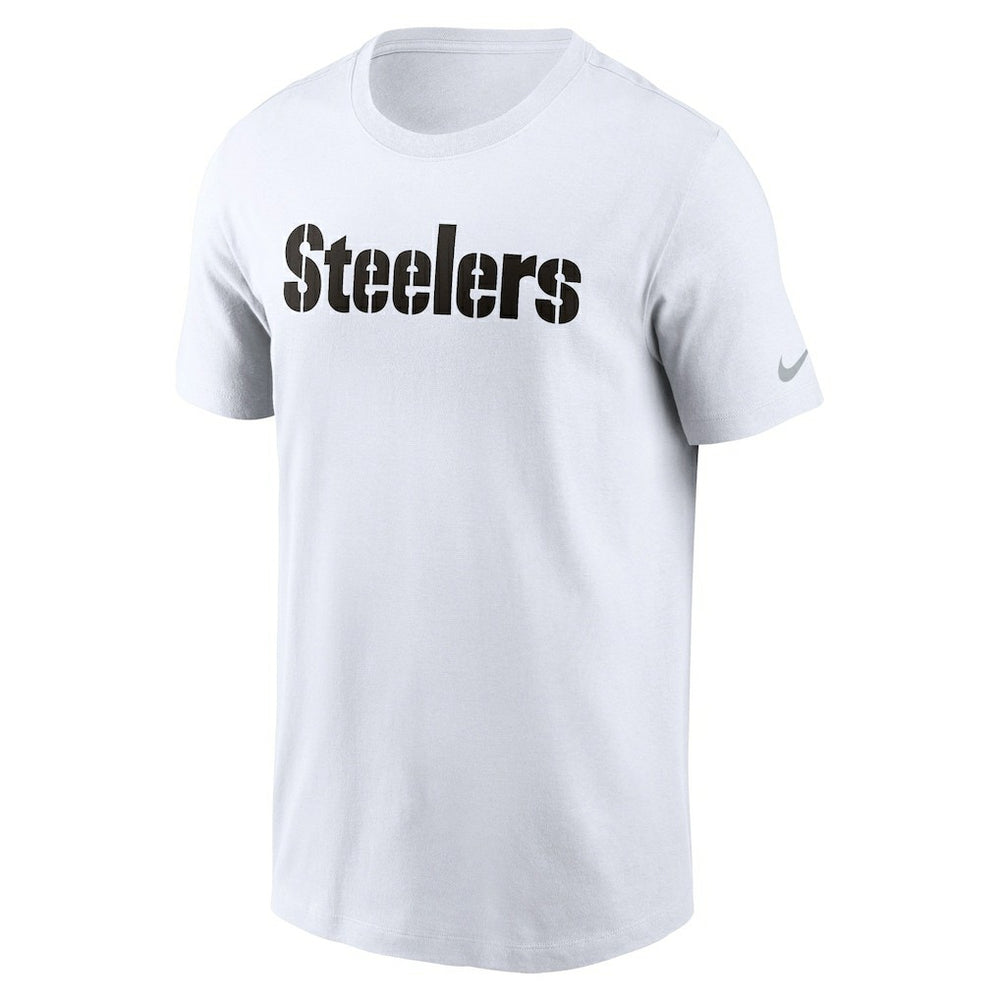 Pittsburgh Steelers Primetime Wordmark Essential T-Shirt - White T-shirts