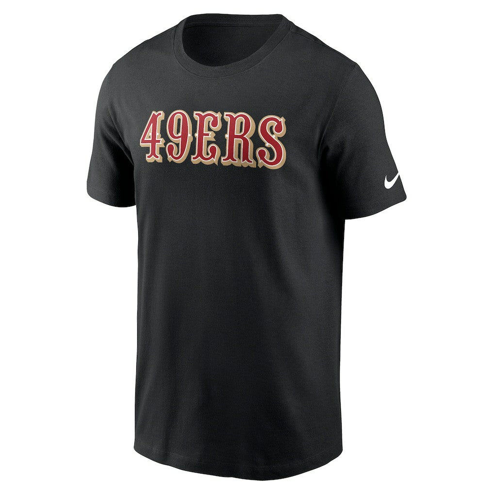 San Francisco 49ers Primetime Wordmark Essential T-Shirt - Black T-shirts