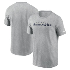 Seattle Seahawks Primetime Wordmark Essential T-Shirt - Heather Gray T-shirts