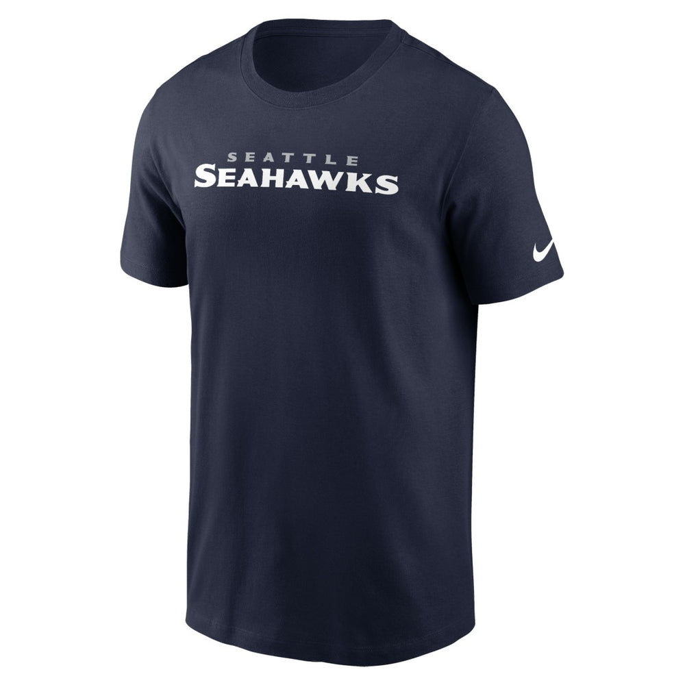 Seattle Seahawks Primetime Wordmark Essential T-Shirt - College Navy T-shirts