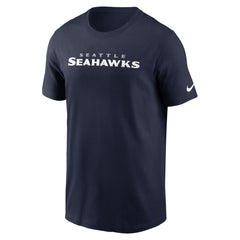Seattle Seahawks Primetime Wordmark Essential T-Shirt - College Navy T-shirts