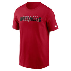 Tampa Bay Buccaneers Primetime Wordmark Essential T-Shirt - Red T-shirts