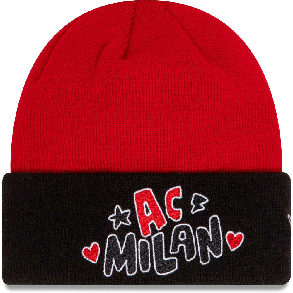 AC Milan New Era Youth Wordmark Cuffed Knit Hat Red - New Era outlet