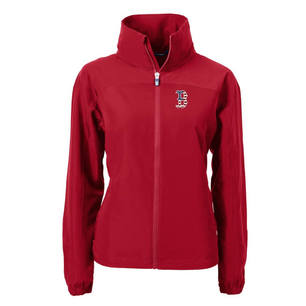 Boston Red Sox Cutter & Buck Women's Charter Eco Recycled Full-Zip Jacket - Red Jackets