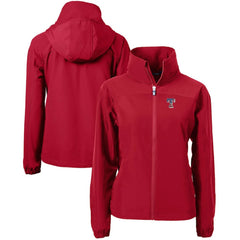 Texas Rangers Cutter & Buck Women's Charter Eco Recycled Full-Zip Jacket - Red Jackets