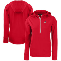 Arizona Diamondbacks Cutter & Buck Women's Daybreak Eco Recycled Half-Zip Hoodie - Red Hoodies