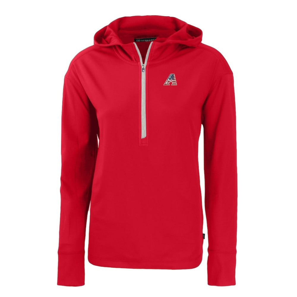 Arizona Diamondbacks Cutter & Buck Women's Daybreak Eco Recycled Half-Zip Hoodie - Red Hoodies
