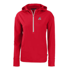 Arizona Diamondbacks Cutter & Buck Women's Daybreak Eco Recycled Half-Zip Hoodie - Red Hoodies