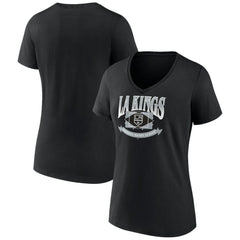 Los Angeles Kings Women's Slapshot V-Neck T-Shirt - Black | US 200501592