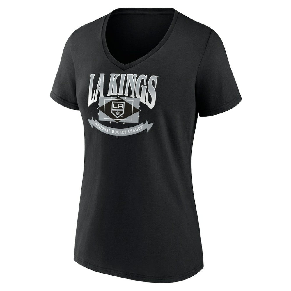 Los Angeles Kings Women's Slapshot V-Neck T-Shirt - Black | US 200501592