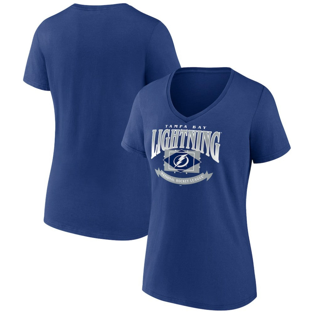 Tampa Bay Lightning Women's Slapshot V-Neck T-Shirt - Blue | US 200501602