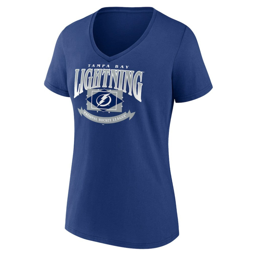 Tampa Bay Lightning Women's Slapshot V-Neck T-Shirt - Blue | US 200501602