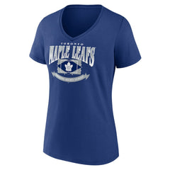Toronto Maple Leafs Women's Slapshot V-Neck T-Shirt - Blue | US 200501603