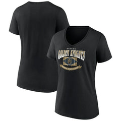 Vegas Golden Knights Women's Slapshot V-Neck T-Shirt - Black | US 200501604