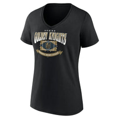 Vegas Golden Knights Women's Slapshot V-Neck T-Shirt - Black | US 200501604