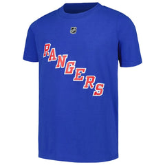 Igor Shesterkin New York Rangers Youth Player Name & Number T-Shirt - Blue | US 200504378