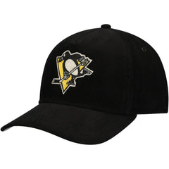 Pittsburgh Penguins American Needle Corduroy Chain Stitch Adjustable Hat - Black | US 200509106