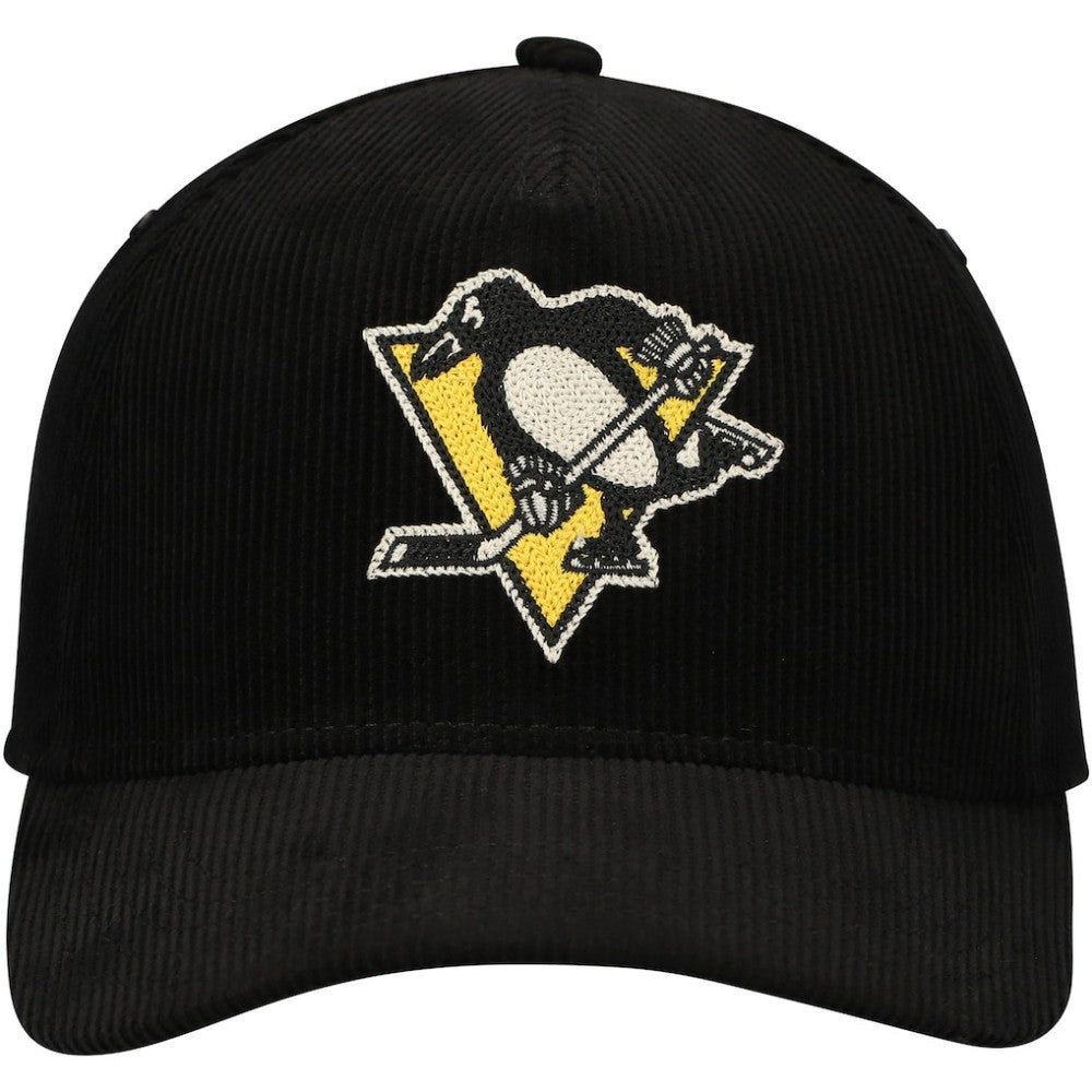 Pittsburgh Penguins American Needle Corduroy Chain Stitch Adjustable Hat - Black | US 200509106