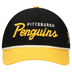 Pittsburgh Penguins American Needle Roscoe Washed Twill Adjustable Hat - Black/Gold | US 200509117