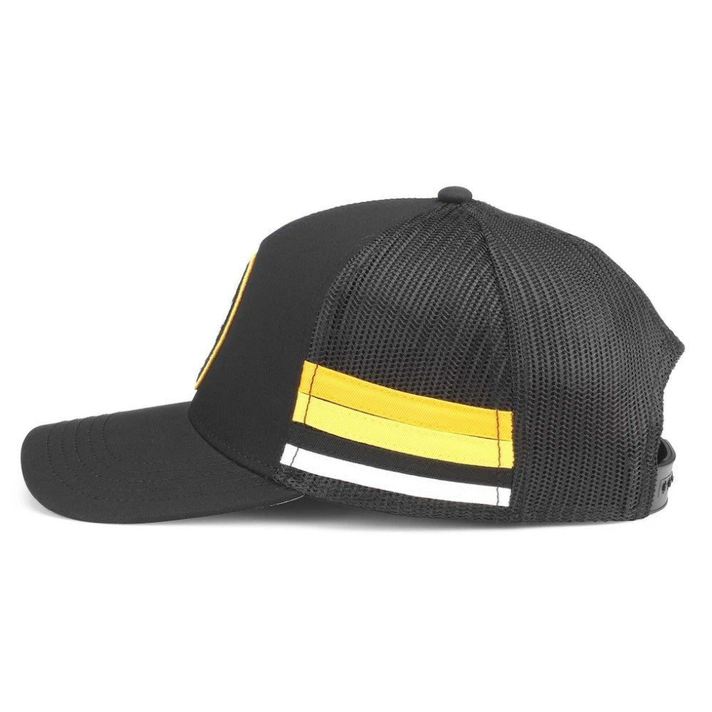Boston Bruins American Needle HotFoot Stripes Trucker Adjustable Hat - Black | US 200509122