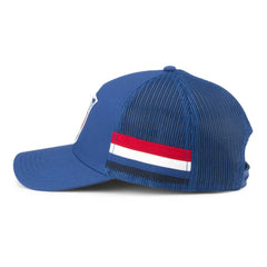 New York Rangers American Needle HotFoot Stripes Trucker Adjustable Hat - Blue | US 200509129