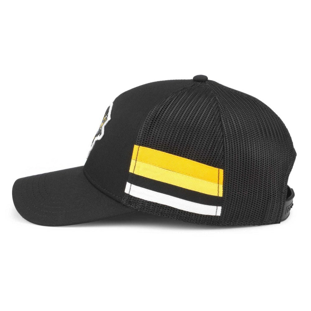 Pittsburgh Penguins American Needle HotFoot Stripes Trucker Adjustable Hat - Black | US 200509130