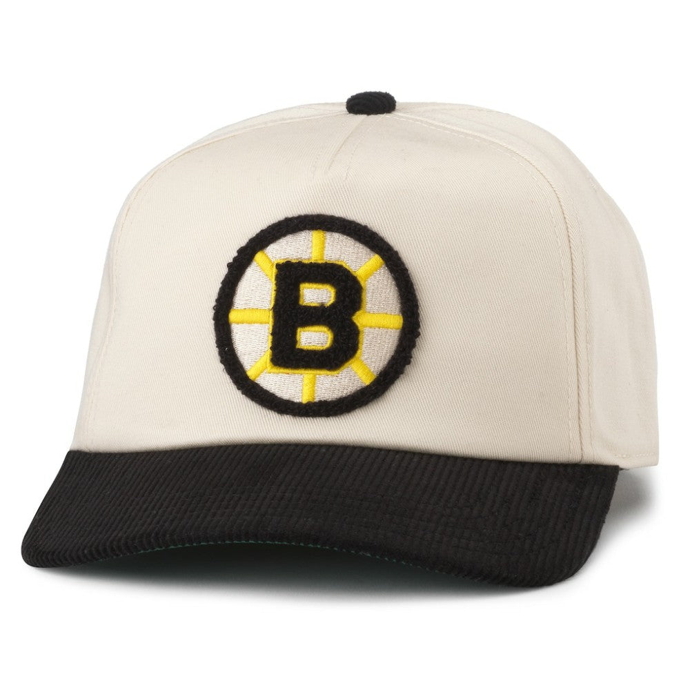 Boston Bruins American Needle Burnett Adjustable Hat - White/Black | US 200509135