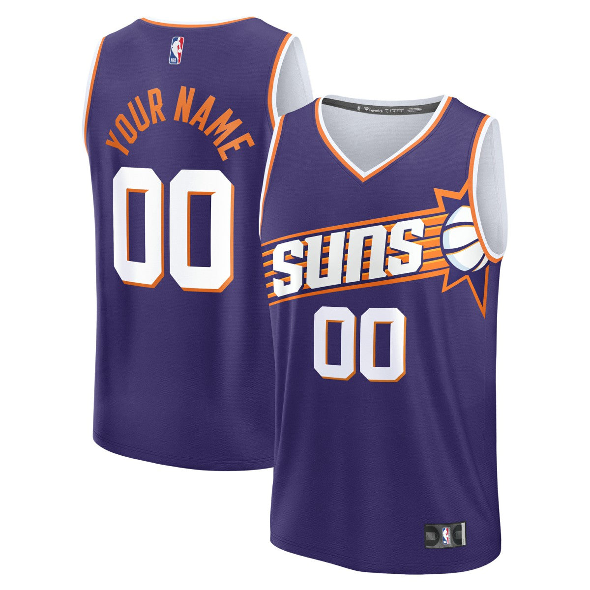 Phoenix Suns Youth Fast Break Custom Replica Jersey Purple Icon Edition - Fanatics outlet