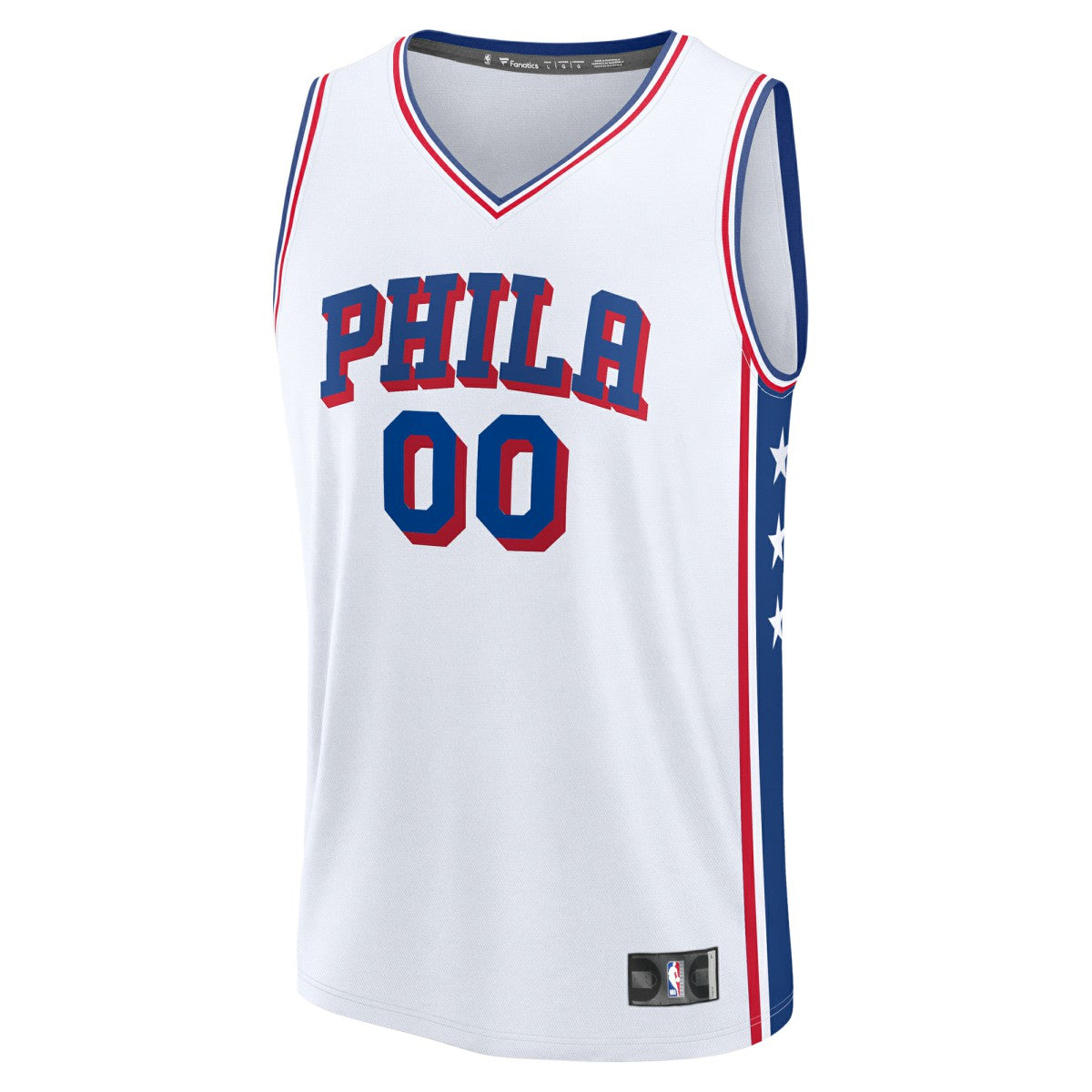 Philadelphia 76ers Youth Fast Break Custom Replica Jersey White Association Edition - Fanatics