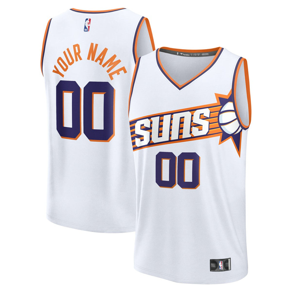 Phoenix Suns Youth Fast Break Custom Replica Jersey White Association Edition - Fanatics