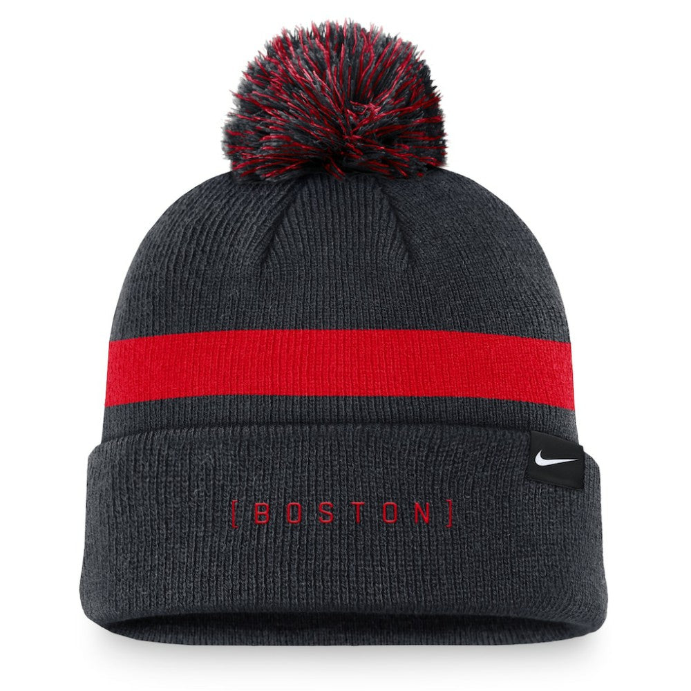 Boston Red Sox Nike Hometown Peak Cuffed Knit Hat with Pom - Navy Hats