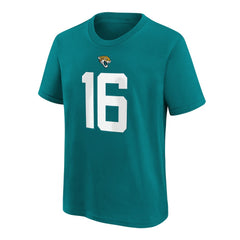 Trevor Lawrence Jacksonville Jaguars Youth Player Name & Number T-Shirt - Teal T-shirts
