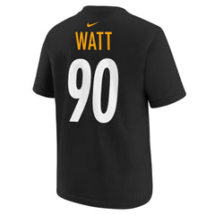 T.J. Watt Pittsburgh Steelers Youth Player Name & Number T-Shirt - Black T-shirts
